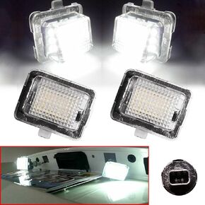 Leesoot 2 Pcs Error Free Xenon White LED License Plate Light Compatible with Mercedes-Benz C E S CLA Class W204 W205 W212 W218 W221 W231 C250 C300 C350 C63 C216 C117 R172 R231 A2218200856