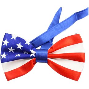 American Flag Bow Tie Men Patriotic Bowtie USA Flag Pre Tied Boy Independence Day Bow Tie BMT06
