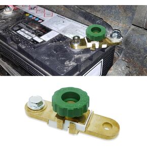 Side Post Battery Disconnect Switch, Car Battery Terminal Link Quick Switch, Battery Cutoff Switch 12V 24V, Battery Master Switch Isolator for Power Disconnect Cut Off (with Long Bolt)