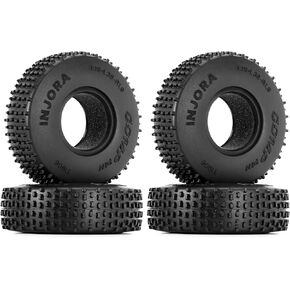 INJORA 1.9" Comp Pins Tire 106 * 35mm for 1/10 RC Crawler Rock Buggy TRX4 SCX10 Pro Gen8 VS4-10