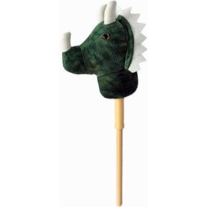 PonyLand Black Stick Horse with Sound Toy, 28 inches