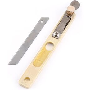 Leathercraft Line Strip Positioning Cutter, Copper Leather Craft Cutter Tool, Leather Trimming DIY Cutter Tool 138 × 16mm