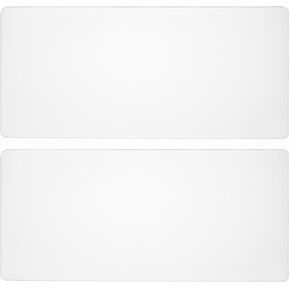 QWORK Clear Desk Mat, 24 x 14 Inches, PVC, Slip and Scuff-Resistant, Rounded Edges, Transparent Protector for Office & Workstation Desks