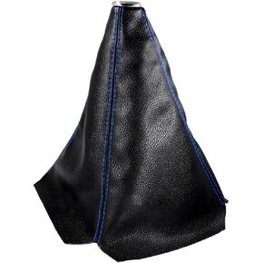 Car Shift Knob Dust Cover, Auto Gear Shift Knob Boot, Dust-proof Shifter Sleeve Replacement Suitable for Most Manual or Automatic Cars, Universal Interior Car Accessories (Leather, Black)