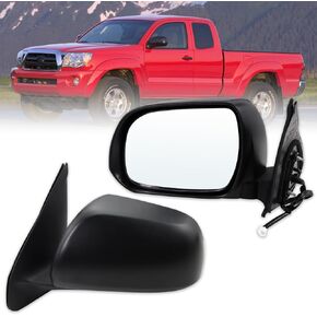 Right Passenger Side Mirror Compatible With 2005 2006 2007 2008 2009 2010 2011 Toyota Tacoma With Power Glass Manual Folding Black Replace#8791004170(3Pins)