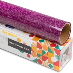 Light Green Transfer Vinyl HTV Roll -MerryMade Heat Amber Glitter PU 12" x 5 ft. Stretchy &Glossy Glittery Finish | Easy to Cut, Weed & Transfer,Iron On Vinyl for Cricut Silhouette Cutter(Light Green)