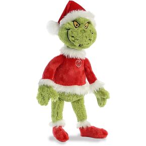Aurora® Whimsical Dr. Seuss™ Grinch Santa Stuffed Animal - Magical Storytelling - Officially Licensed - Green 16 Inches