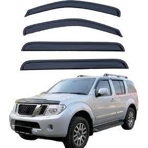 Rain Guards Compatible with 2005-2012 Nissan Pathfinder, Acrylic Slim Style Window Visor Rain Guard, Side Window Deﬂector for Nissan Pathfinder Accessories 4Pcs, 2006 2007 2008 2009 2010 2011