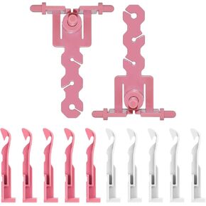 12 Pcs Set Sentro Knitting Machine Part Accessories, Knitting Machines Replacement Tools Include 10 Pcs Sentro Knitting Machine Replacement Needles, 2 Pcs Knitting Machine Tensioners