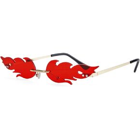 American Trends Red Heart Sunglasses Glasses Festival Rave Glasses Halloween Party Glasses