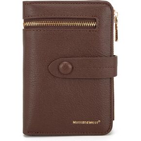 Montana West Wallet Women Small Rfid Blocking Wallet Black Bifold Wallets for Female Ladies Wallet with 2 ID Windows Gifts for Women