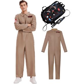 Men's Deluxe Ghost Movie Busters Costume for Adults - Halloween Jumpsuit Cosplay Outfit