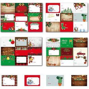 Christmas Sealing Sticker Christmas Stickers Labels Christmas Name Seal sticker8 Pieces of 72 Pieces, Christmas Element Name Label Christmas Label Stickers Decorate Christmas Accessories