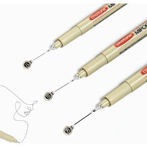 GETHPEN Black Micro-Pen Fineliner Ink Pens, Waterproof Archival Ink, Drawing Pens, Artist Illustration Pens, Multiliner, for Art Watercolor, Sketching, Anime, Manga, Design,12/Set(Black