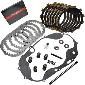 Clutch Kit Friction Plates & Heavy Duty Springs Push Rod Gasket Compatible for Yamaha Banshee 350 YFZ 350 1987-2006