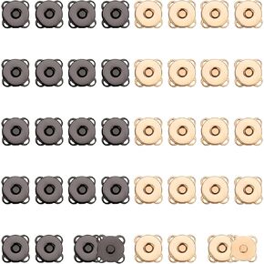 20 Sets of Magnetic Buttons, 0.39in/10mm Smooth Magnet Snap Buttons Closures for Clothing Plum Magnetic Snap Button Fasteners for Bags with Strong Magnetism for Purses Sewing Crafts