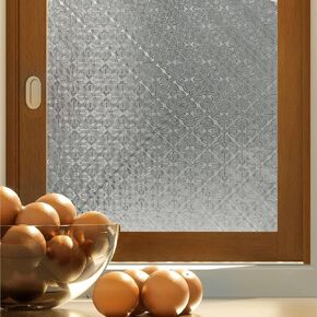 Stained Glass Window Film, Decorative Window Privacy Film for Bathroom,Front Door,Home, Sun Blocking Heat Control,Static Cling,Green Vineman, 29.5inch x 78.7inch