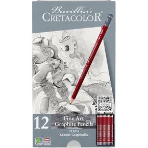 CRETACOLOR Fine Art Graphite Set, 12 Count (Pack of 1)