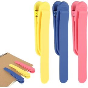 3Pcs Automatic Bookmarks, Smart Book Marks Silicone Bookmark Clip Reading Lovers Book Accessories Bookmarks for Men Women(Green+Pink+Orange)