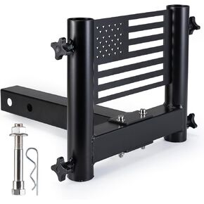 Hitch Flag Pole Holder Trailer Hitch US Flag Mount Universal for Truck Jeep SUV RV Pickup Camper Trailer Fits Standard 2-Inch Hitch Receivers, Durable and Rust Resistant.