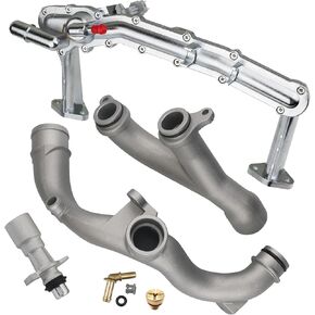Upgraded Metal Coolant Water Pipe System Kit Compatible with Land Rover Range Rover Sport LR4,Jaguar XF XJ XE 3.0L V6 Replaces LR075991 LR092992 LR028136 LR049990