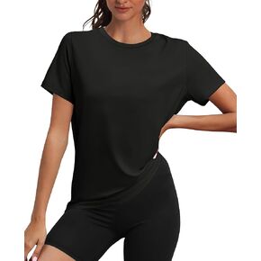 OFEEFAN Workout Tops for Women UPF 50+ Breathable Quick Dry Loose Fit T Shirt Outdoor Yoga Running Hiking Gym Tee Top