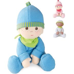 HABA Snug-up Doll Luis 8" First Boy Baby Doll - Machine Washable for Ages Birth and Up