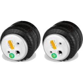 وسادة هوائية TORQUE Universal Air Spring وسادة هوائية بديلة 1/2 بوصة NPT منفذ واحد مزدوج بيلو قياسي 2500 رطل مجموعة تبختر ركوب الهواء (يستبدل Air Lift Dominator 2500 D2500) (TR5902)