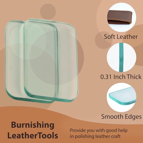 Genuine Leather burnishing Tool Glass Slicker Leather roughing Tool Leather Working Tools and Supplies for leatherwork in Saudi Arabia