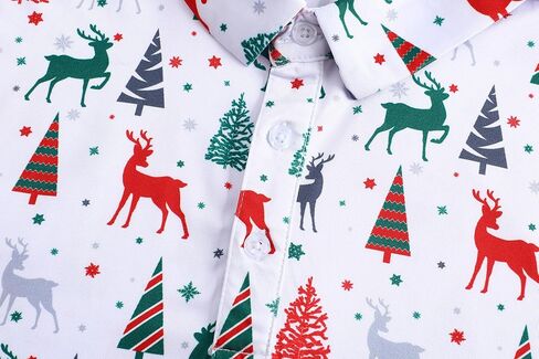 Men's Christmas Shirt Short Sleeve Santa Claus Party Casual Golf Polo Shirts for Men in Kuwait