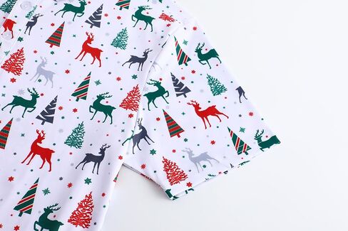 Men's Christmas Shirt Short Sleeve Santa Claus Party Casual Golf Polo Shirts for Men in Kuwait