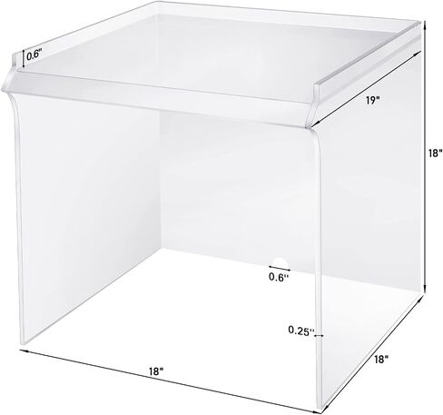 غطاء غبار درع أكريليك لمعدات المختبر أو الاستخدام المكتبي مقاس 22 × 22 × 22 بوصة كبير جدًا in Saudi Arabia