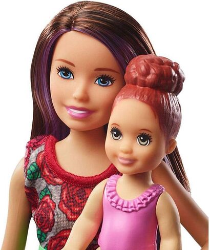 Barbie Skipper Babysitters Inc. Playset with Bathtub, Babysitting Skipper Doll and Small Toddler Doll with Button to Move Arms and Splash, Plus Themed Accessories, Gift for 3 to 7 Year Olds​​​​ in Saudi Arabia