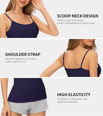 Women's Basic Cotton Camisoles with Adjustable Seamless Spaghetti Straps in Saudi Arabia