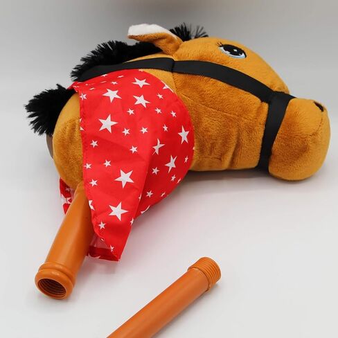 PonyLand Black Stick Horse with Sound Toy, 28 inches in Kuwait