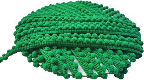 Ball Fringe Trim 10 Yards 5 mm Mini Pom Pom Trim Fringe for Sewing Accessory Decoration DIY Crafts (5 mm, 060438 Green) in Saudi Arabia