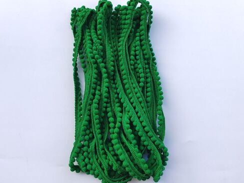 Ball Fringe Trim 10 Yards 5 mm Mini Pom Pom Trim Fringe for Sewing Accessory Decoration DIY Crafts (5 mm, 060438 Green) in Saudi Arabia