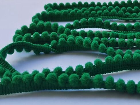 Ball Fringe Trim 10 Yards 5 mm Mini Pom Pom Trim Fringe for Sewing Accessory Decoration DIY Crafts (5 mm, 060438 Green) in Saudi Arabia