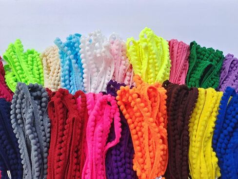 Ball Fringe Trim 10 Yards 5 mm Mini Pom Pom Trim Fringe for Sewing Accessory Decoration DIY Crafts (5 mm, 060438 Green) in Saudi Arabia
