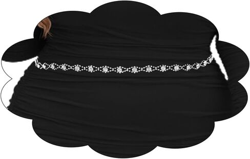 CanB Rhinestone Waist Belt Crystal Chain Belt Large Size Belt Women Waistband Belt for Dress in Kuwait