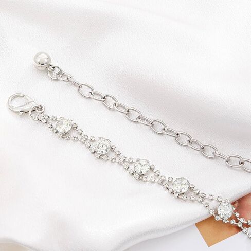 CanB Rhinestone Waist Belt Crystal Chain Belt Large Size Belt Women Waistband Belt for Dress in Kuwait