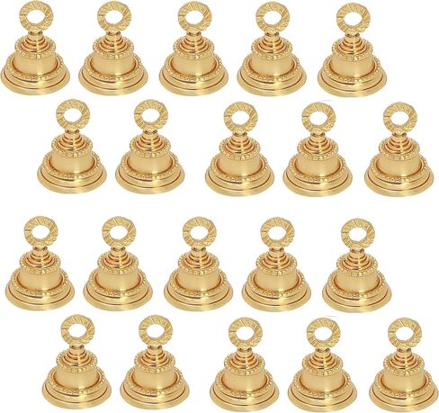 Wonderlist Handicrafts بارتفاع 2 بوصة أجراس نحاسية هندية أجراس جلجل لديكور باب المنزل، والحرف اليدوية، والدقات، وديكور عيد الميلاد، وأجراس الحيوانات الأليفة البقرة وأجراس عيد الميلاد الحرفية لتزيين عيد الميلاد (2) in Kuwait