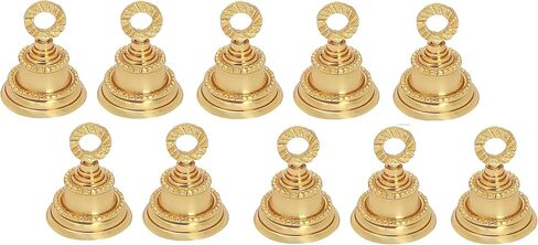 Wonderlist Handicrafts بارتفاع 2 بوصة أجراس نحاسية هندية أجراس جلجل لديكور باب المنزل، والحرف اليدوية، والدقات، وديكور عيد الميلاد، وأجراس الحيوانات الأليفة البقرة وأجراس عيد الميلاد الحرفية لتزيين عيد الميلاد (2) in Kuwait