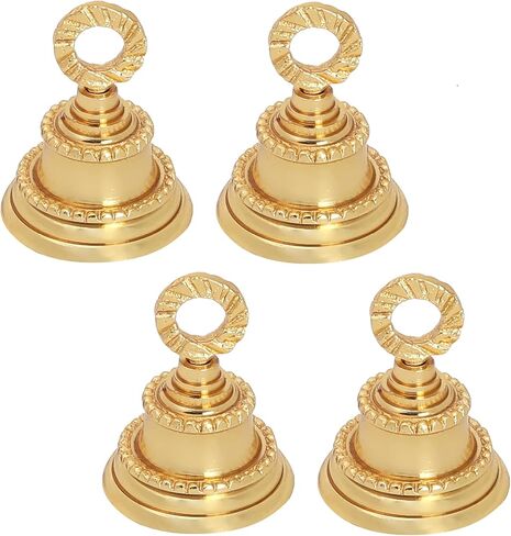 Wonderlist Handicrafts بارتفاع 2 بوصة أجراس نحاسية هندية أجراس جلجل لديكور باب المنزل، والحرف اليدوية، والدقات، وديكور عيد الميلاد، وأجراس الحيوانات الأليفة البقرة وأجراس عيد الميلاد الحرفية لتزيين عيد الميلاد (2) in Kuwait