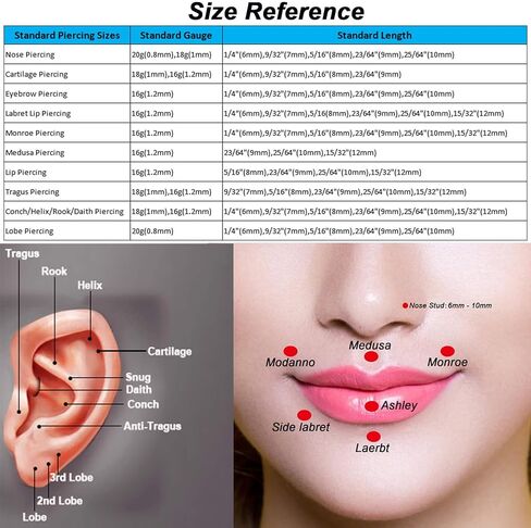 Lantine G23 التيتانيوم اللولب ثقب المجوهرات أوبال 16 جرام شقة عودة وأقراط متسلق Labret الغضروف الزنمة Daith ثقب المجوهرات in Saudi Arabia