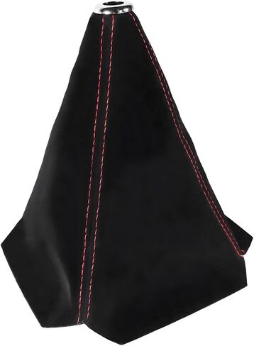 غطاء غبار مقبض ناقل الحركة للسيارة، حذاء مقبض ناقل الحركة التلقائي، استبدال كم ناقل الحركة المقاوم للغبار مناسب لمعظم السيارات اليدوية أو الأوتوماتيكية، ملحقات السيارة الداخلية العالمية (جلد، أسود) in Saudi Arabia
