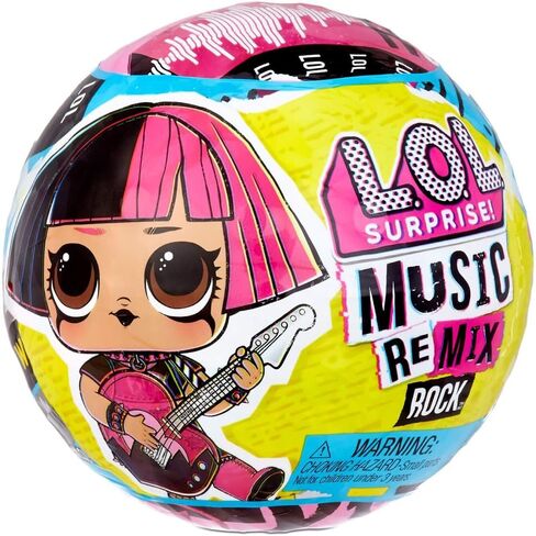 L.O.L. Surprise! Remix Rock Dolls Lil Sisters with 7 Surprises Including Instrument - Collectible Toy Gift for Kids, Girls and Boys Ages 4 5 6 7+ Years Old, Multi color in Saudi Arabia