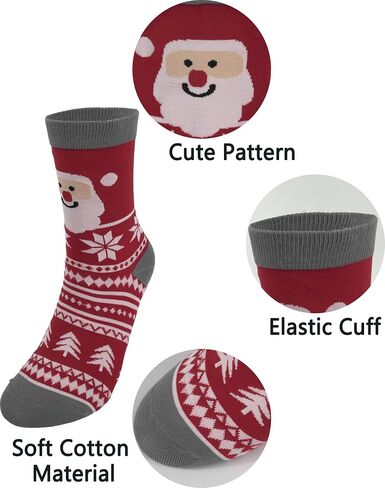 BenSorts Women's Cute Animal Crew Socks Cat Dog 6 Pairs Socks Christmas Gifts for Women Size 5-11 in Saudi Arabia