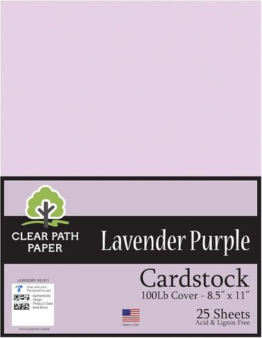 Clear Path Paper Grape Purple Cardstock - 8.5 x 11 inch - 65Lb Cover - 100 Sheets in Saudi Arabia