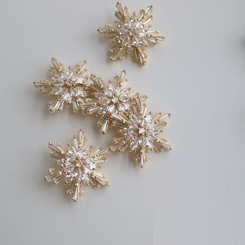 G-RUI 5pc/lot Luxury Crystal Buttons for Clothes Cubic Zircon Button for Coat Decorative CZ Sewing Silver Buttons for Cashmere Cardigan (29mm/1.14") in Kuwait